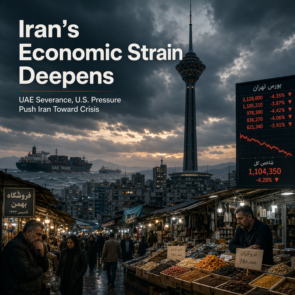 Iran Faces Deepening Economic Contraction Amid UAE Trade Severance and Intensified U.S. Pressure