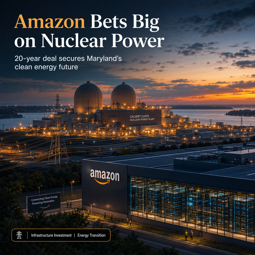 Amazon Secures 20-Year Nuclear Power Deal with Constellation Amid Surging Energy Demand