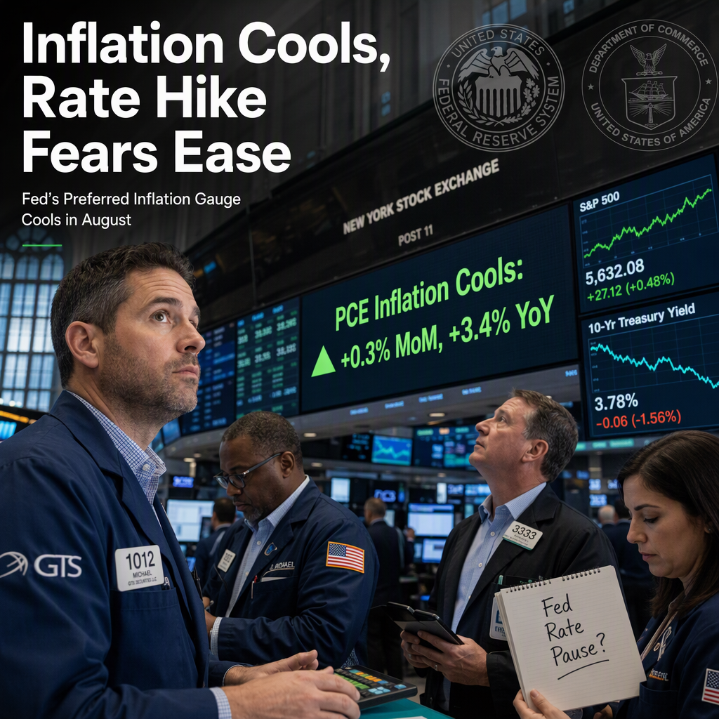 Fed's Preferred Inflation Gauge Cools in August, Easing Rate Hike Fears