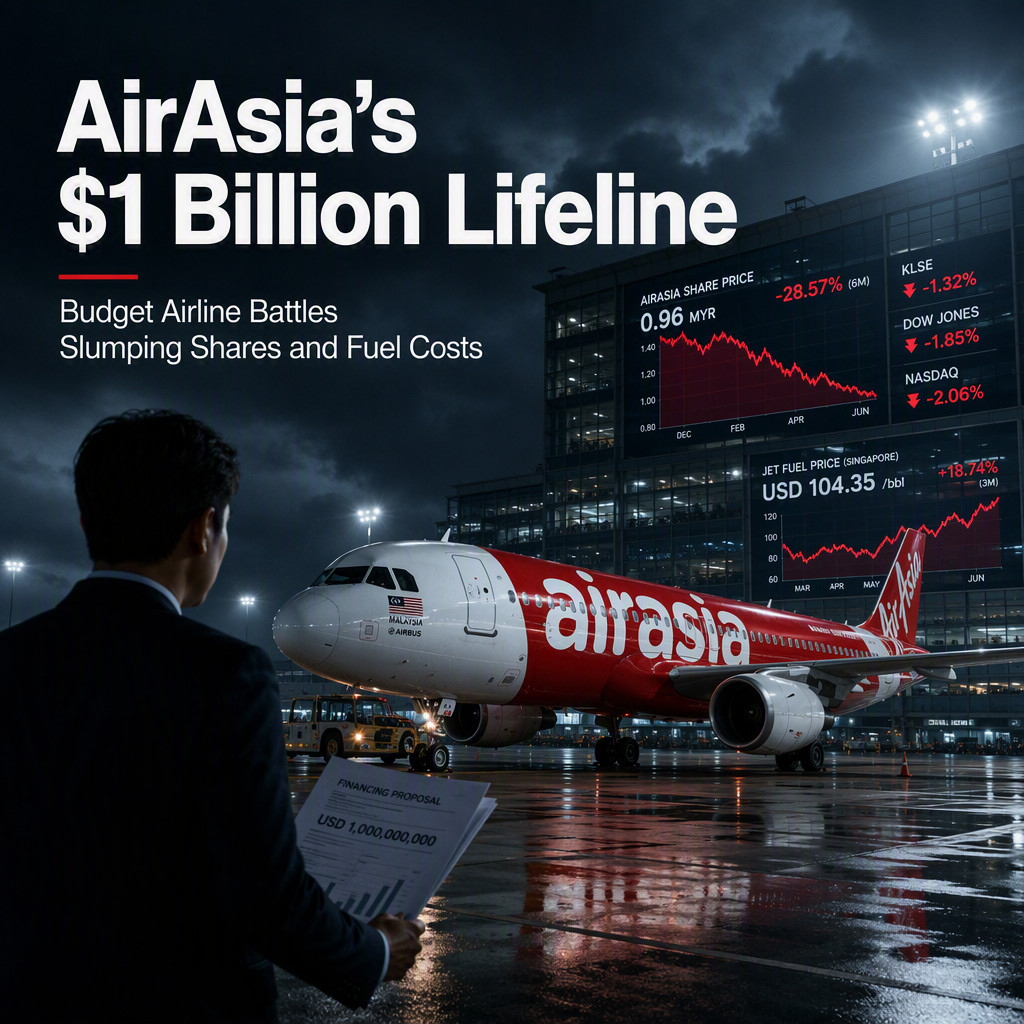 AirAsia Targets $1 Billion Financing Amid Share Slump and Fuel Cost Pressures