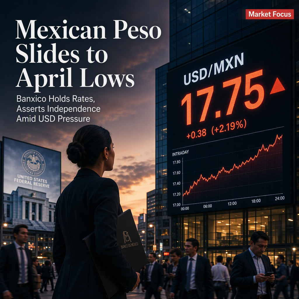 Mexican Peso Hits April Lows as Banxico Maintains Rates and Signals Policy Independence