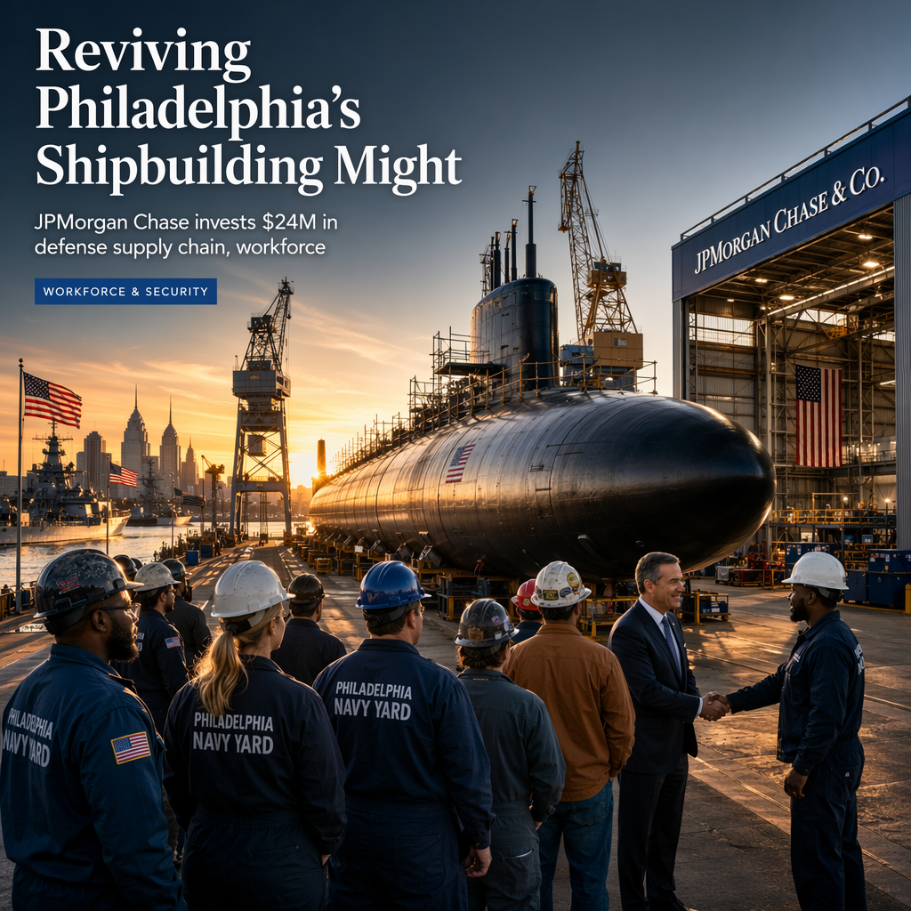 JPMorgan Chase Commits $24 Million to Revitalize Philadelphia Shipbuilding and Defense Supply Chain