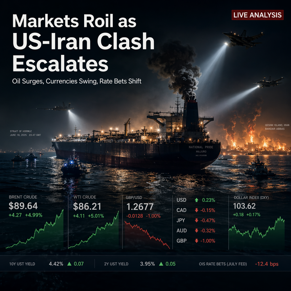Escalating US-Iran Tensions Disrupt Global Markets: Oil Surges, Currencies React, and Rate Expectations Shift