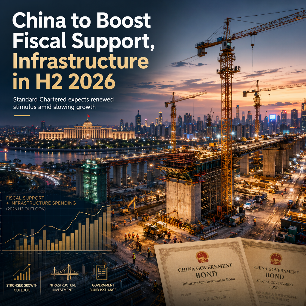 China Expected to Ramp Up Fiscal Support and Infrastructure Spending in H2 2026, Says Standard Chartered