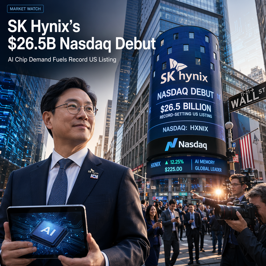 SK Hynix Raises $26.5 Billion in Landmark Nasdaq Debut Amid Global AI Chip Demand