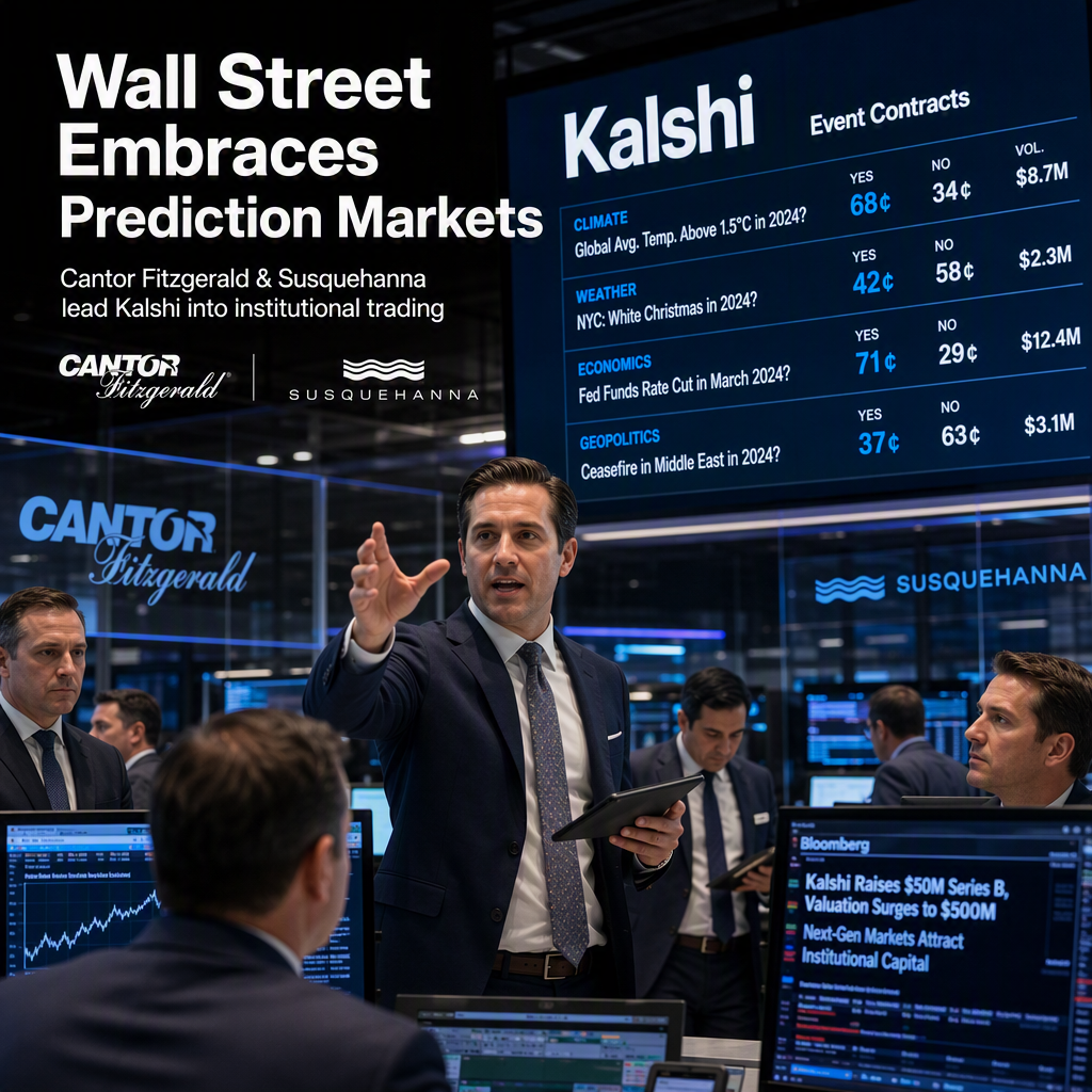 Cantor Fitzgerald and Susquehanna Bring Institutional Trading to Prediction Market Platform Kalshi