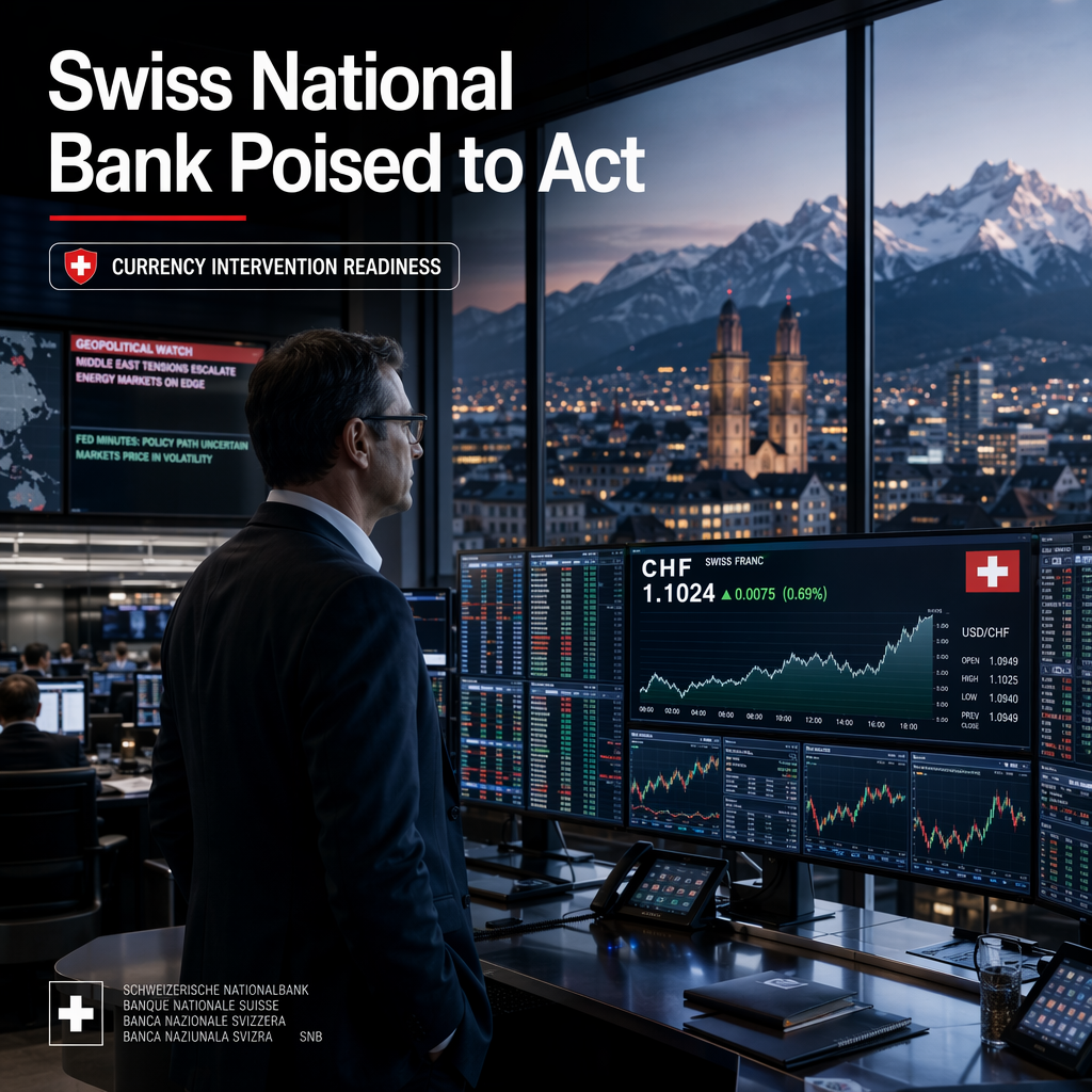 Swiss National Bank Signals Increased Willingness to Intervene Against Swiss Franc Appreciation