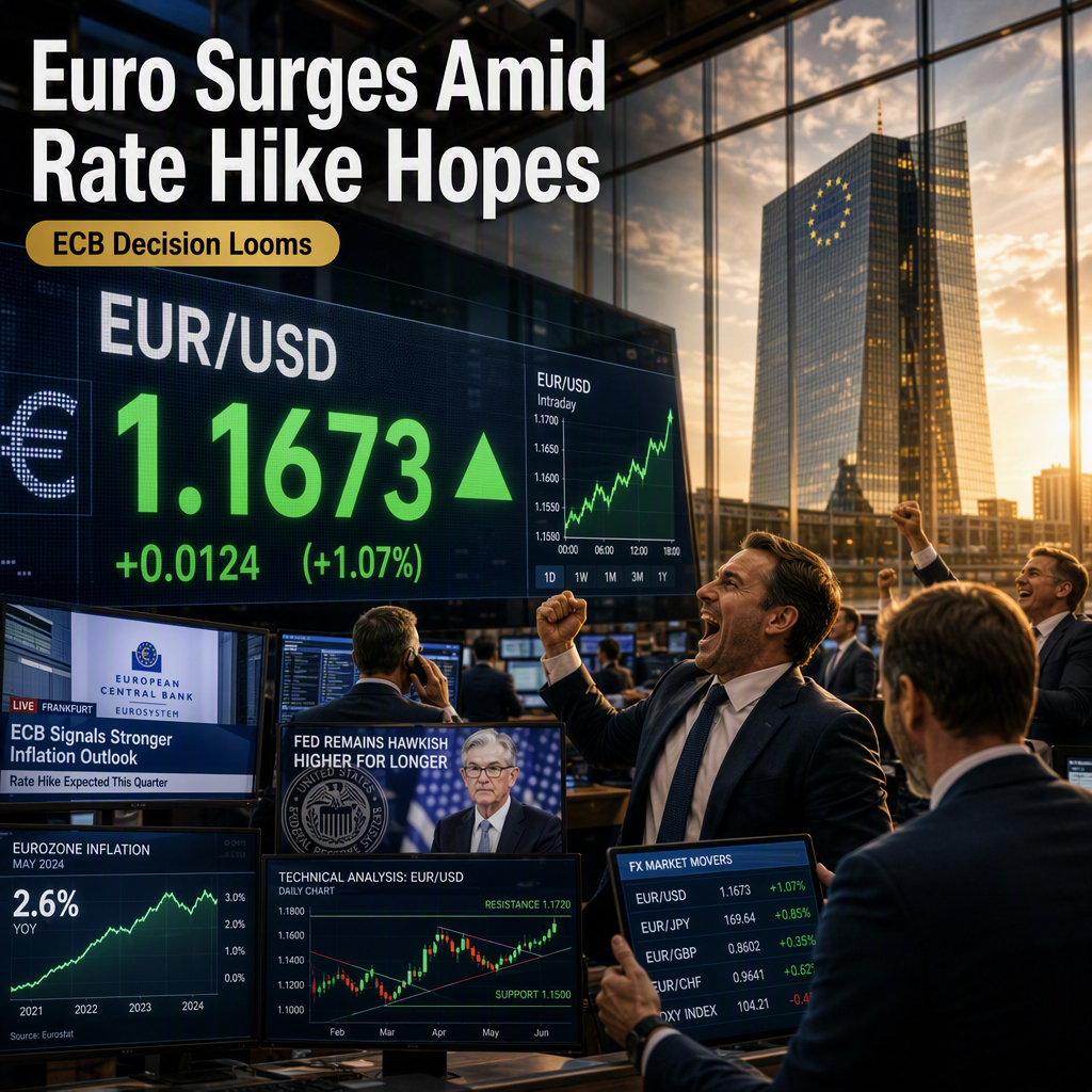 Euro Rallies Over 0.85% Despite Fed’s Hawkish Minutes as ECB Rate Hike Looms