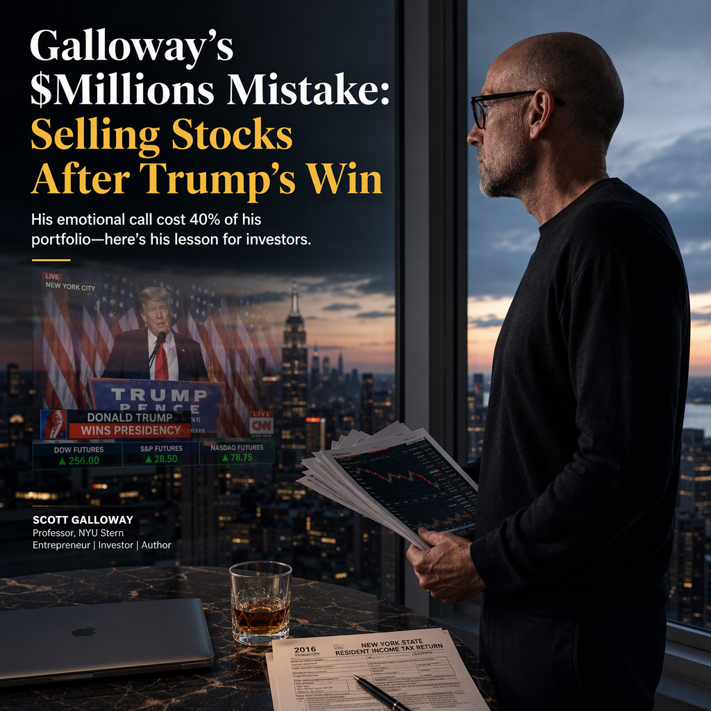 NYU Professor Scott Galloway Reveals Costly Mistake Selling Stocks After Trump’s 2016 Election Win