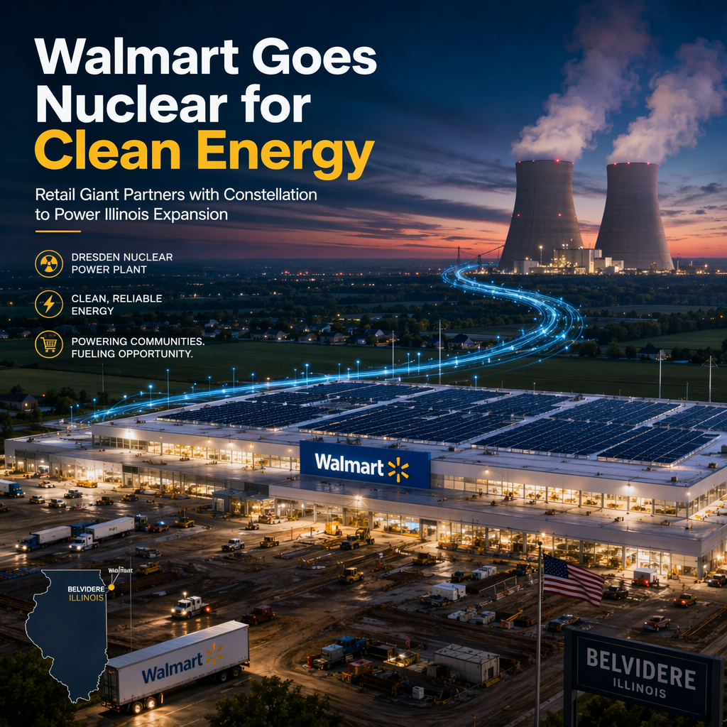Walmart Signs Landmark Nuclear Power Deal with Constellation to Support Illinois Expansion