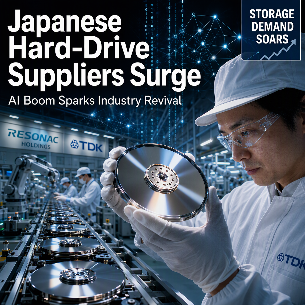Japanese Hard-Drive Suppliers Surge Amid Soaring AI-Driven Storage Demand