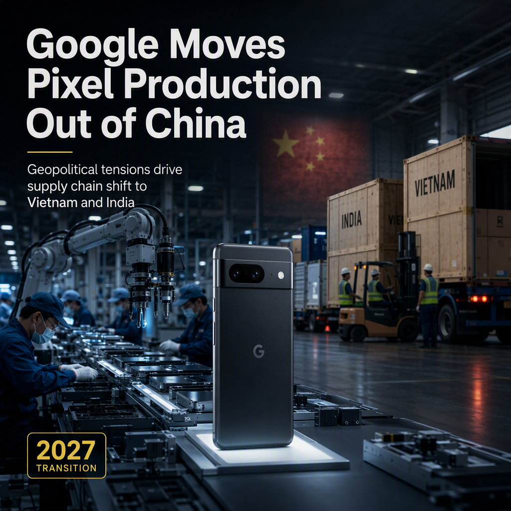 Google to Relocate All Pixel Device Production Out of China by 2027 Amid Geopolitical Tensions