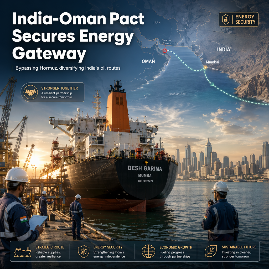 India-Oman Trade Pact Opens Alternative Energy Gateway Amid Strait of Hormuz Disruptions