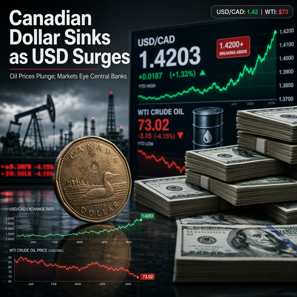 Canadian Dollar Slides as USD Hits YTD Highs and Oil Prices Tumble