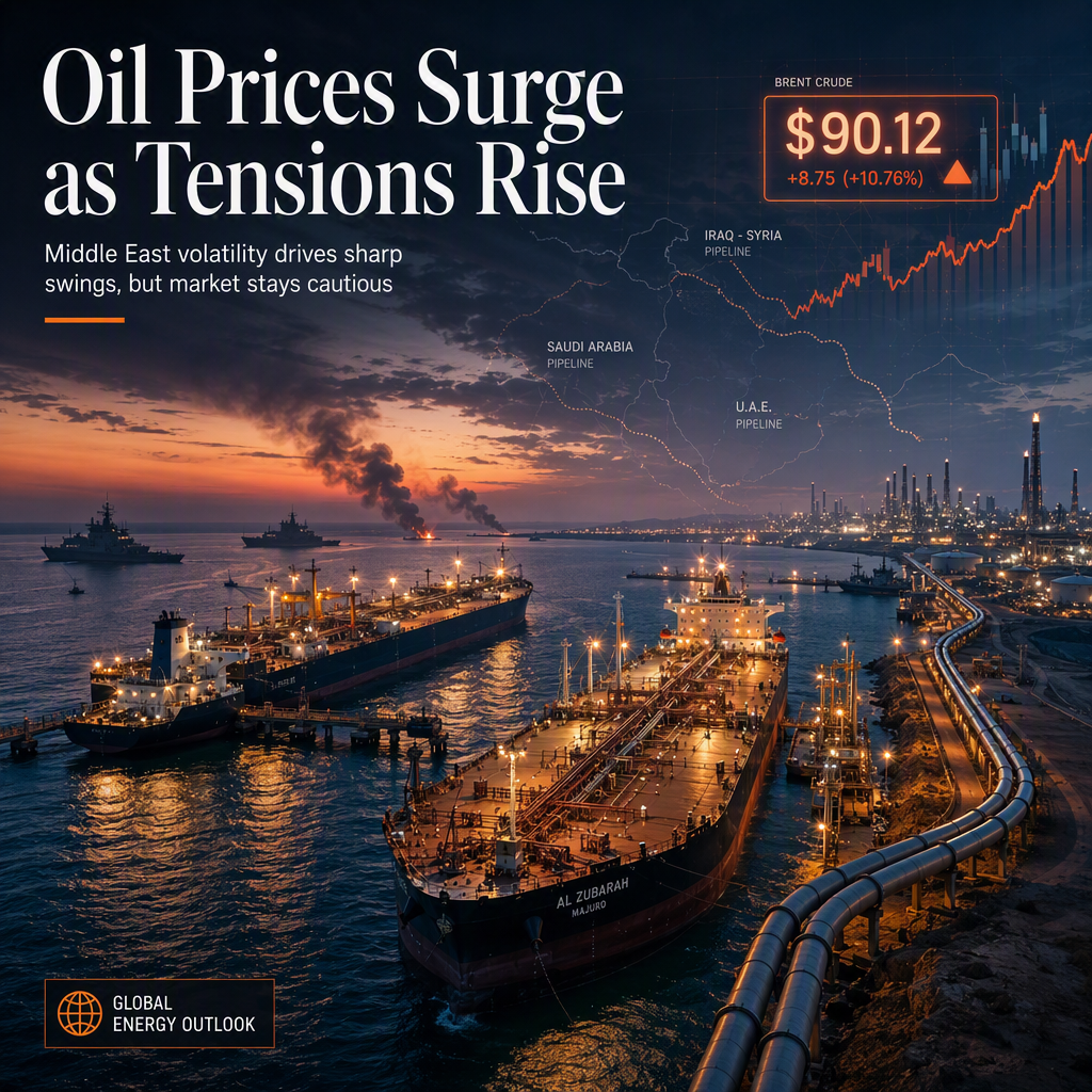 Oil Prices Surge Nearly 40% Amid Middle East Tensions, But Market Remains Cautious on Further Spikes