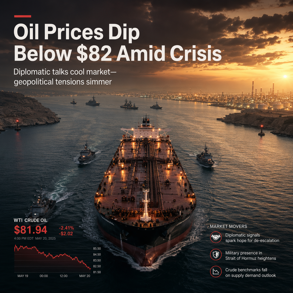 WTI Crude Oil Falls Below $82 Amid Diplomatic Signals and Heightened Geopolitical Tensions