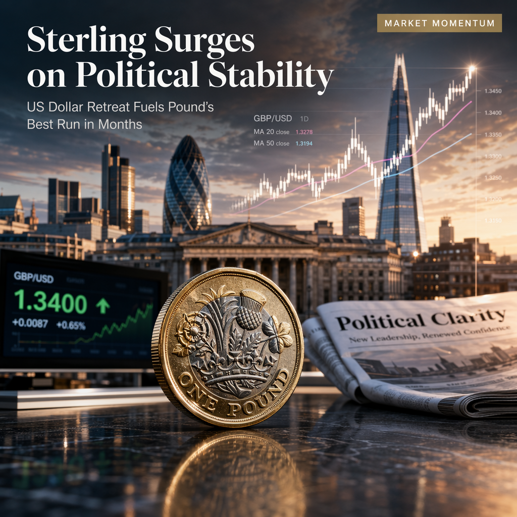 Pound Sterling Extends Rally Amid Political Clarity and Dovish Dollar Shift