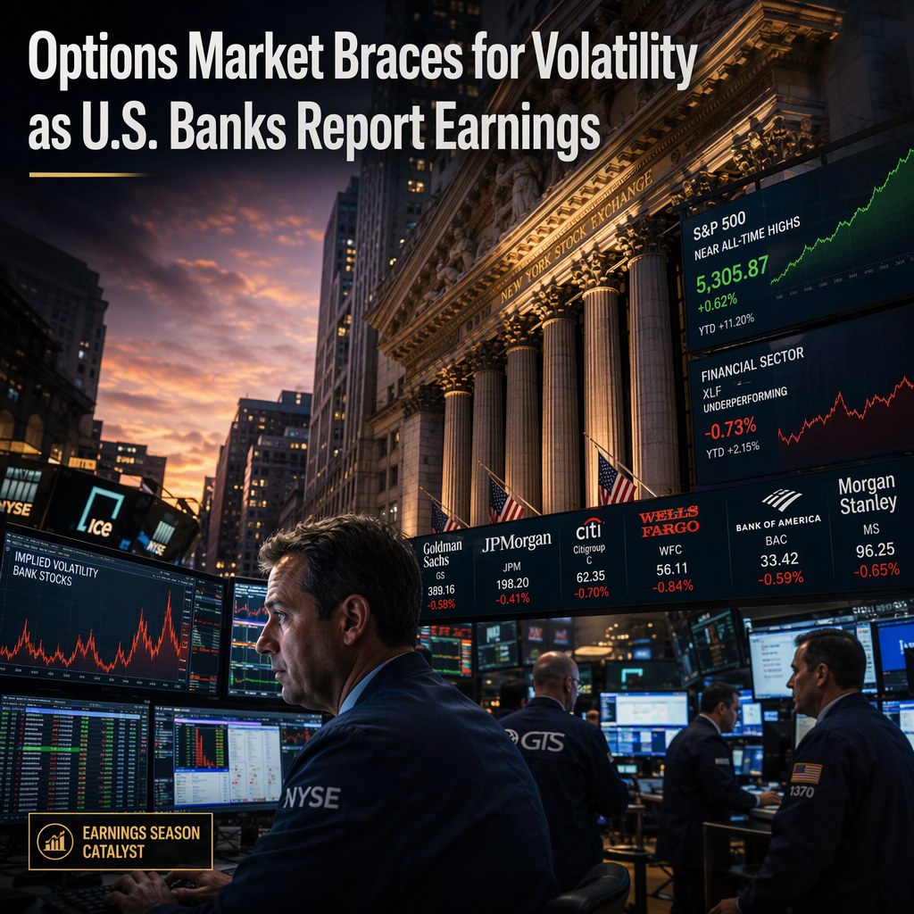 Options Market Braces for Volatility as Major U.S. Banks Prepare to Report Earnings