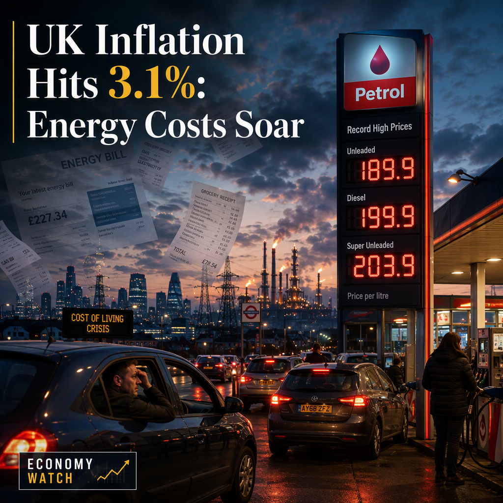 UK Inflation Surges to 3.1% in August as Energy Prices Hit Multi-Year Highs