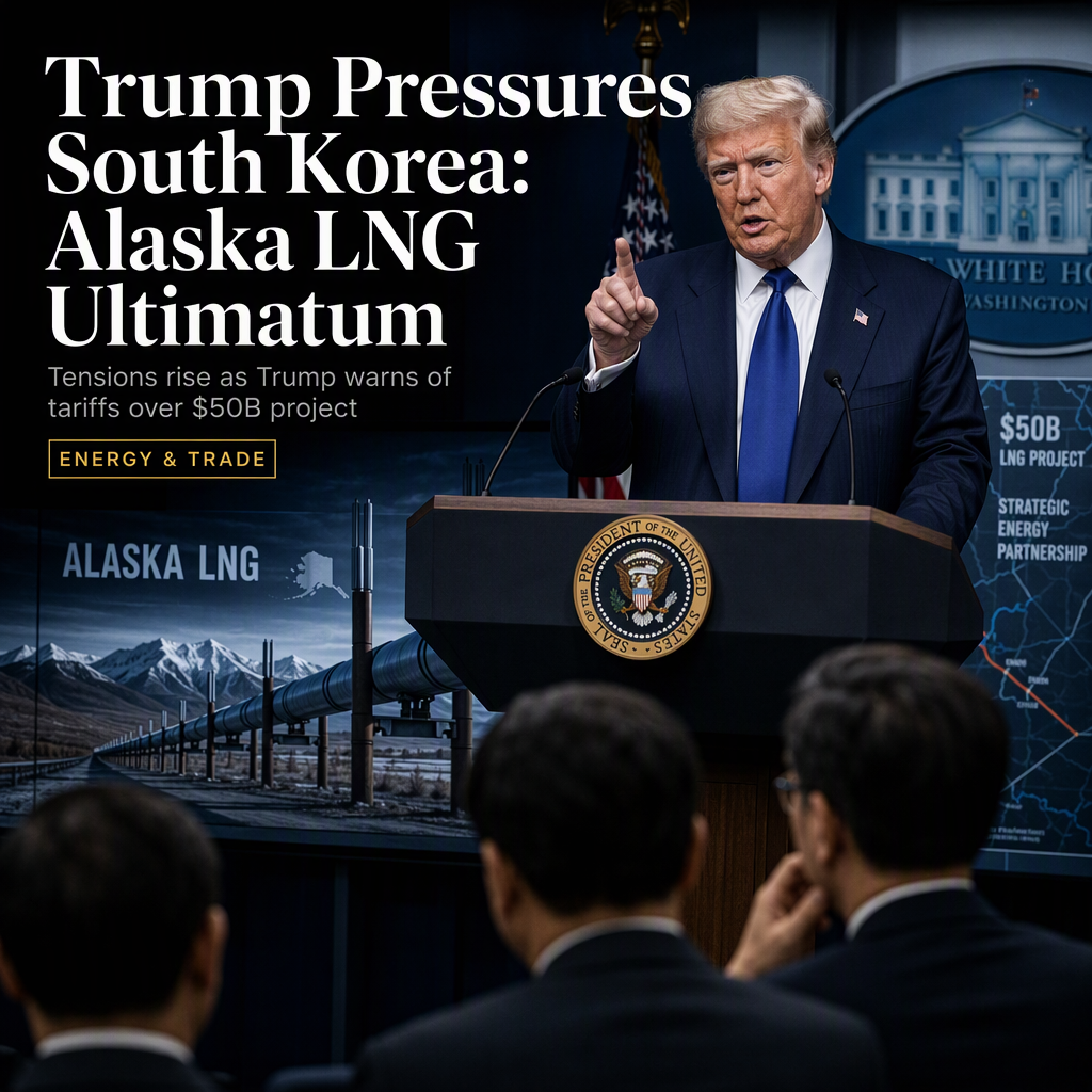 Trump Pressures South Korea to Join $50 Billion Alaska LNG Project, Warns of Potential Tariffs