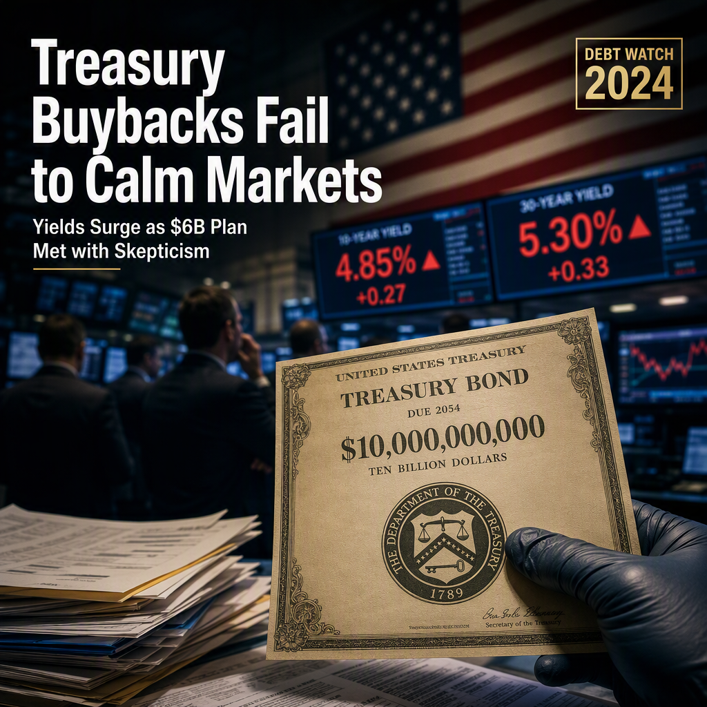 U.S. Treasury to Buy Back Up to $6B in Long-Term Debt Amid Surging Yields