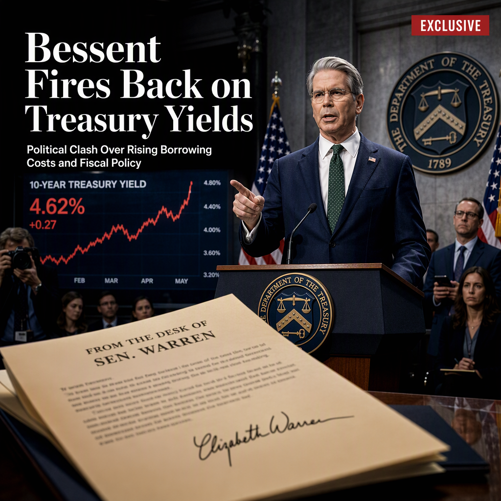 Treasury Secretary Scott Bessent Rebukes Senator Warren Over 10-Year Treasury Yield Concerns