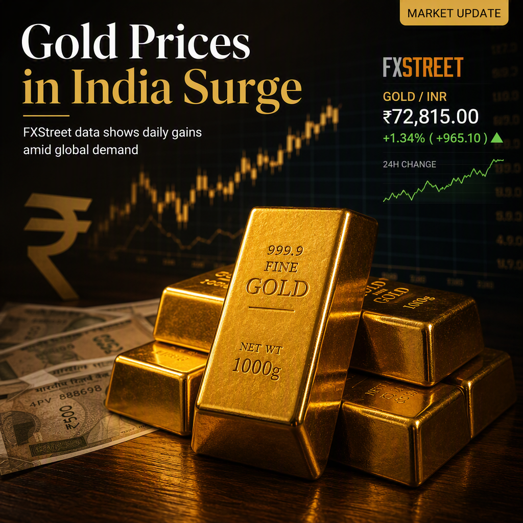 Gold Prices in India Climb as FXStreet Data Shows Daily Gains