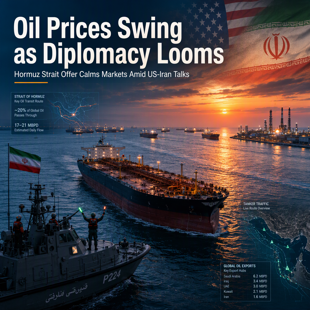 Oil Prices Volatile as Iran Offers to Reopen Hormuz Strait Amid US Diplomatic Overtures