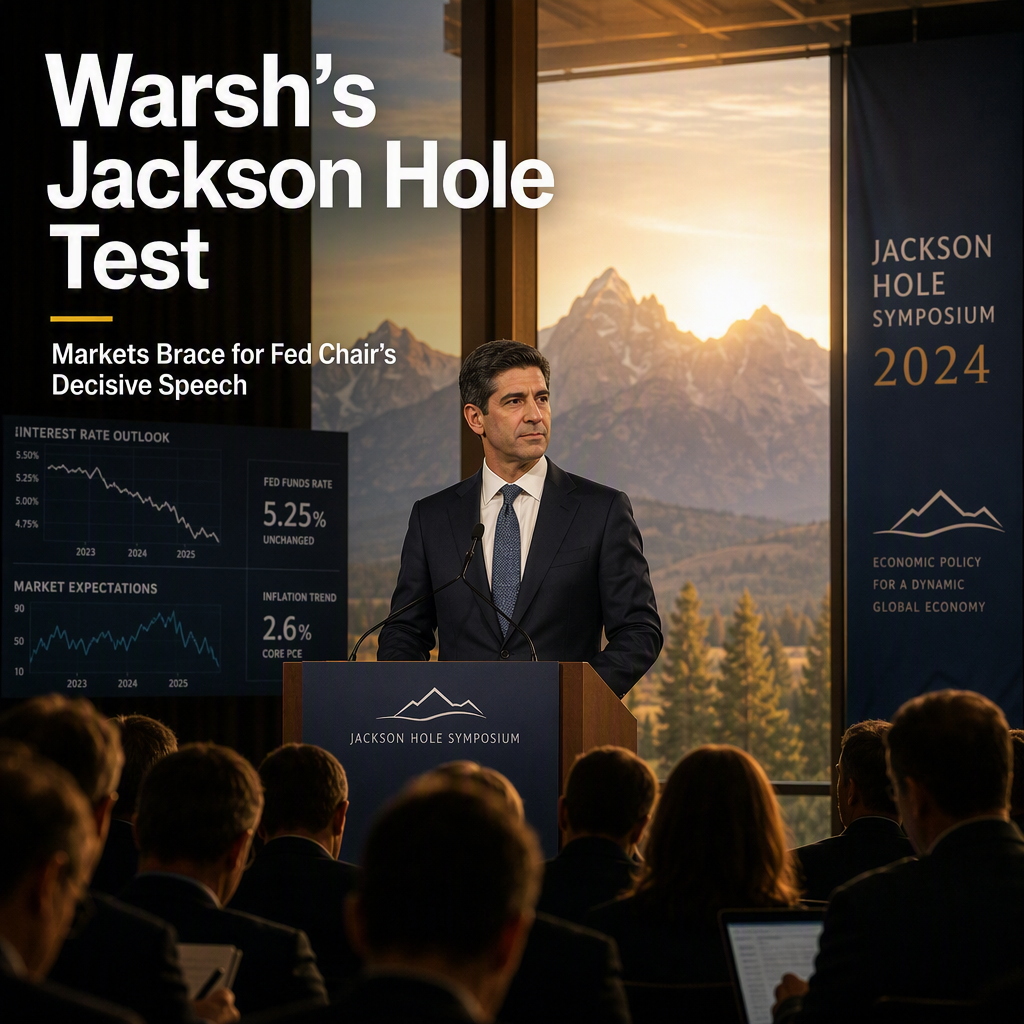 Fed Chair Kevin Warsh Faces High-Stakes Jackson Hole Speech Amid Market Uncertainty