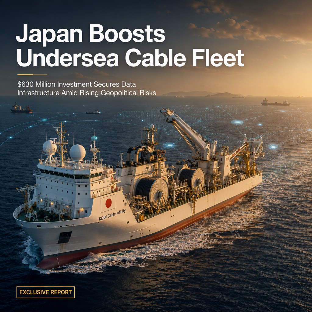 Japan Plans $630 Million Investment to Boost Domestic Undersea Cable Ship Fleet Amid Rising Geopolitical Risks
