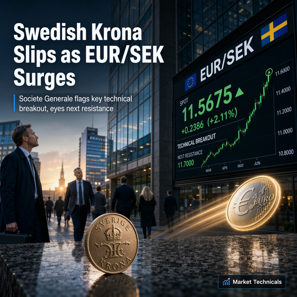 Swedish Krona Weakens as EUR/SEK Breaks Key Technical Levels, Societe Generale Says