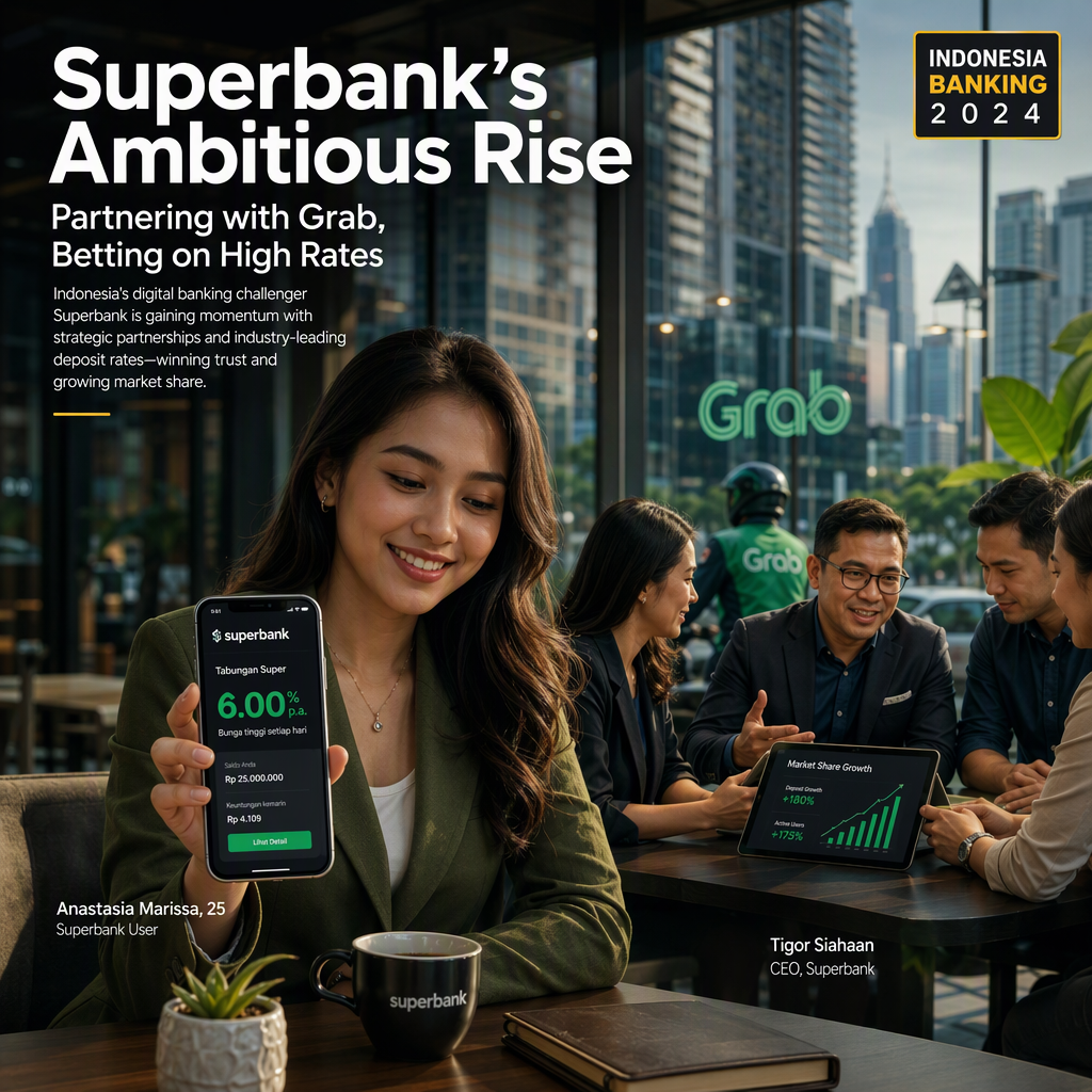 Indonesia's Superbank Leverages Grab Partnership and High Deposit Rates to Expand Market Share