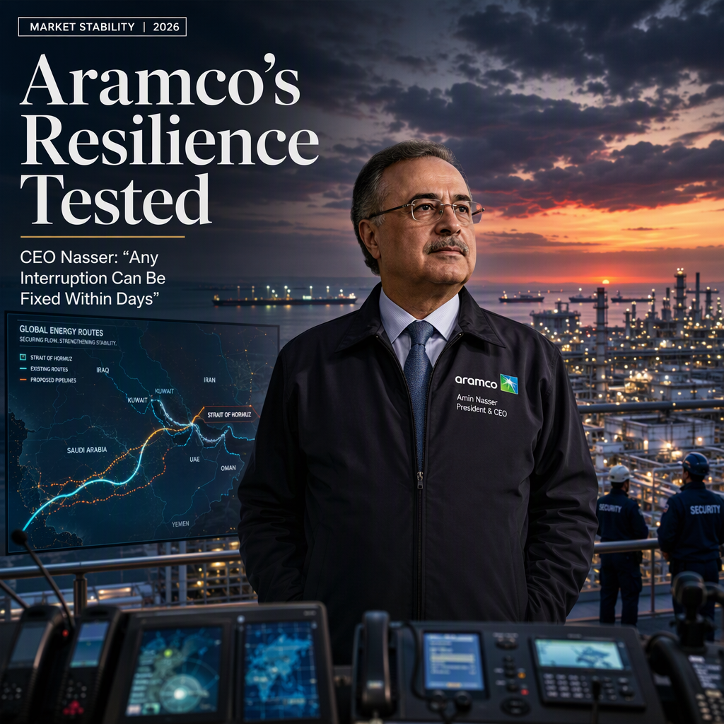 Saudi Aramco CEO Assures Swift Recovery Amid Iran War Threats, Explores Alternative Export Routes