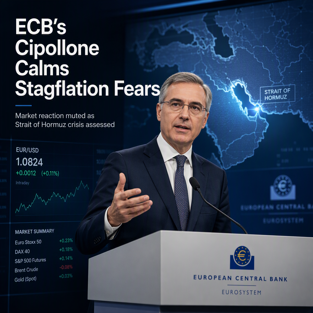 ECB’s Cipollone Downplays Risks of Stagflation Amid Strait of Hormuz Crisis Concerns