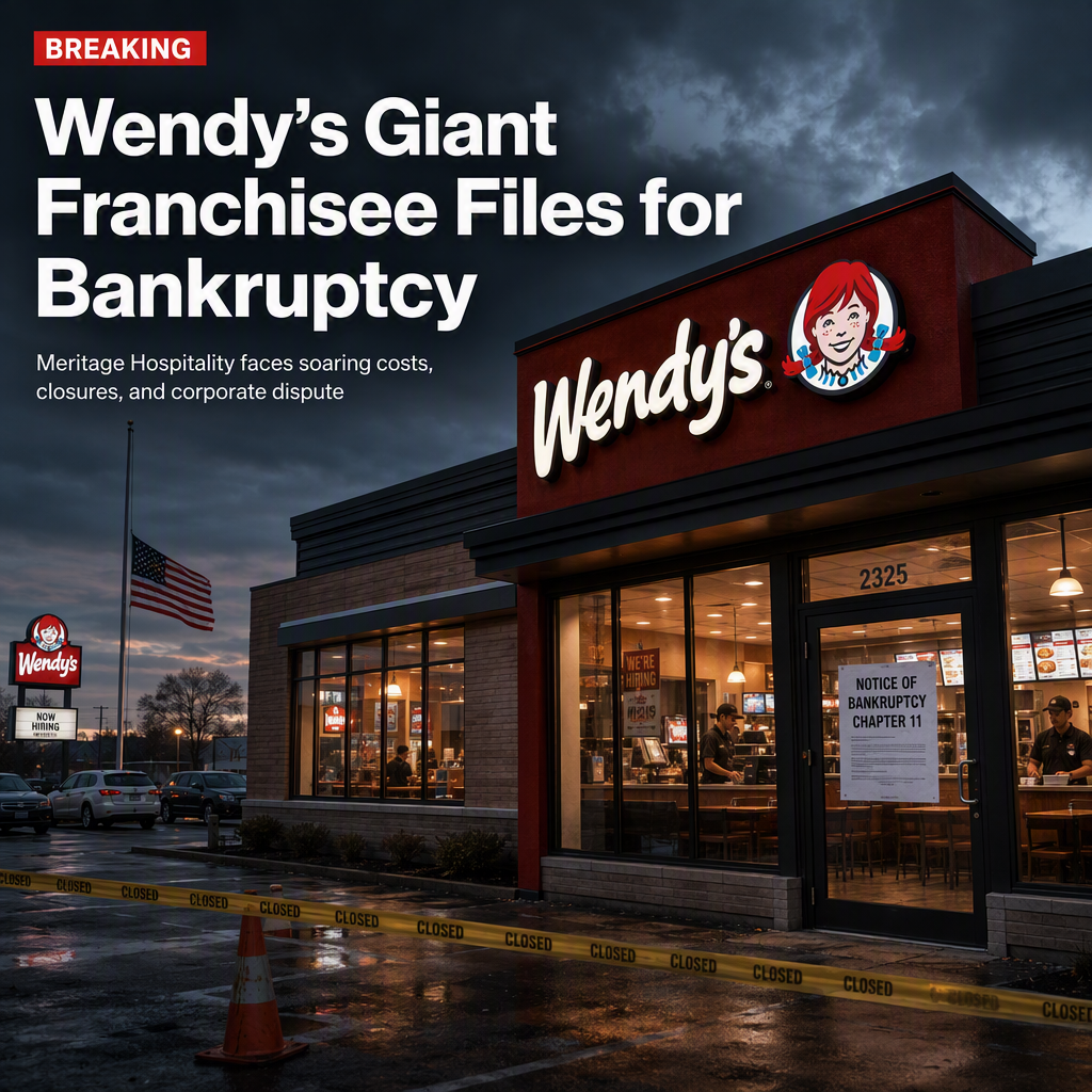 Major Wendy’s Franchisee Meritage Hospitality Files for Bankruptcy Amid Financial Struggles