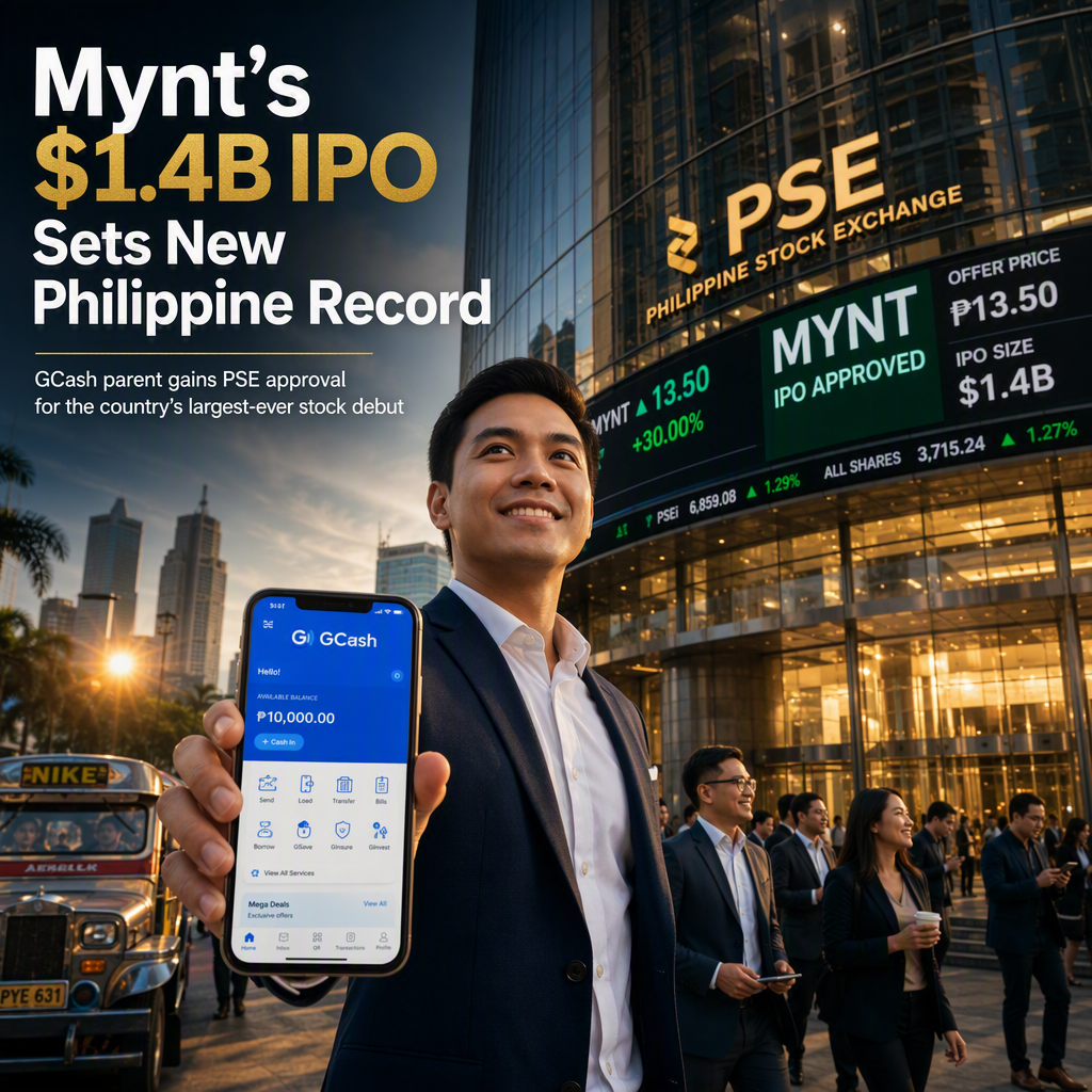 GCash Parent Mynt Secures Approval for Record-Breaking $1.4 Billion IPO in the Philippines