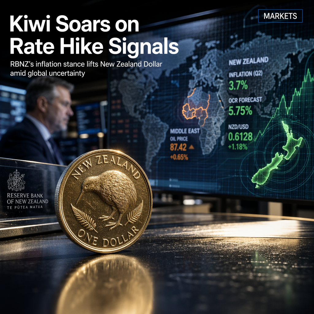 New Zealand Dollar Surges as RBNZ Signals Potential Consecutive Rate Hikes Amid Inflation Risks