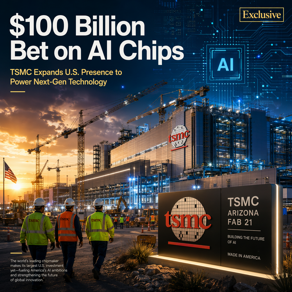 TSMC Announces $100 Billion U.S. Investment to Meet Surging AI Chip Demand