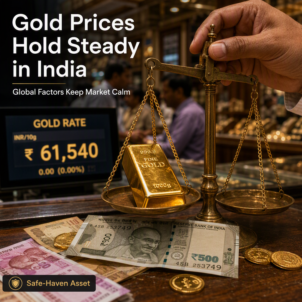 Gold Prices in India Hold Steady Amid Global Market Factors