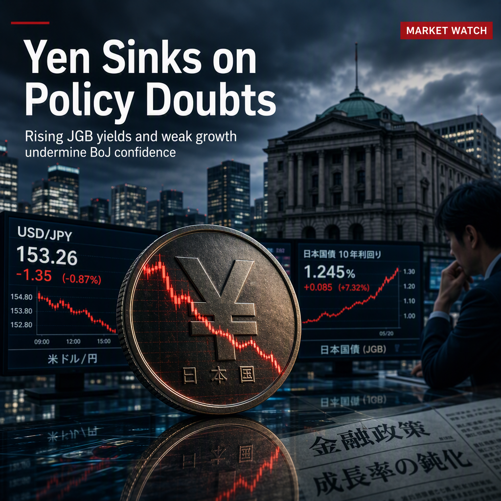 Japanese Yen Weakens Amid Policy Doubts and Rising JGB Yields, Says BNY