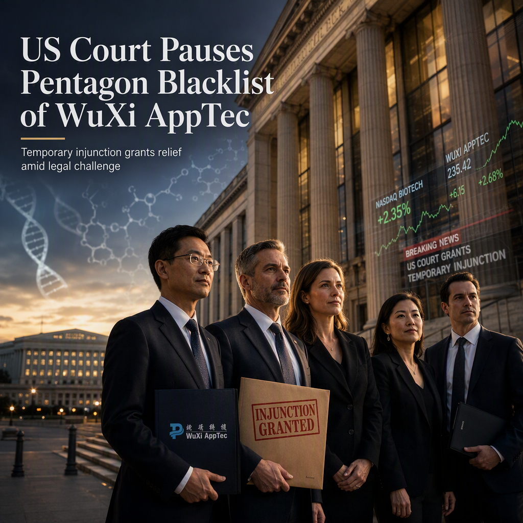 US Court Temporarily Halts Pentagon Blacklisting of WuXi AppTec Amid Legal Challenge