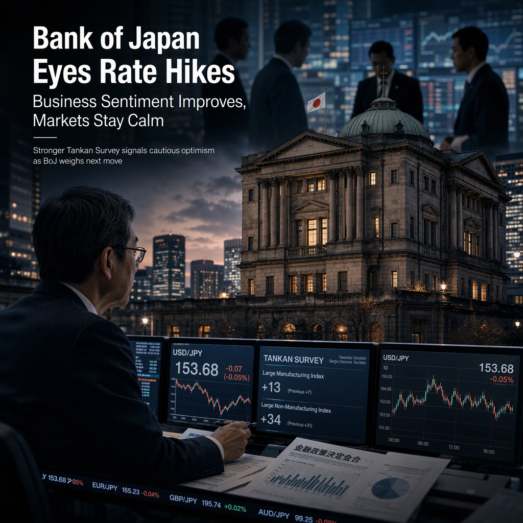 Bank of Japan Signals Potential Rate Hikes Amid Improving Business Sentiment and Limited Market Reaction