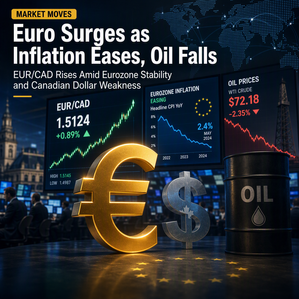 Euro Strengthens Against Canadian Dollar as Eurozone Inflation Eases and Oil Prices Weaken