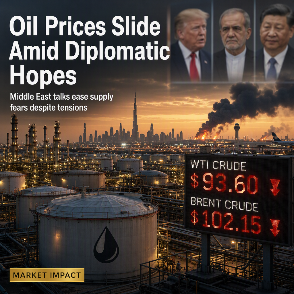 WTI and Brent Crude Prices Fall as Middle East Diplomacy Eases Supply Fears Despite Ongoing Tensions
