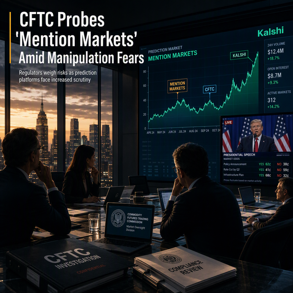 CFTC Intensifies Scrutiny of 'Mention Markets' on Prediction Platforms Ahead of Key Advisory Meeting