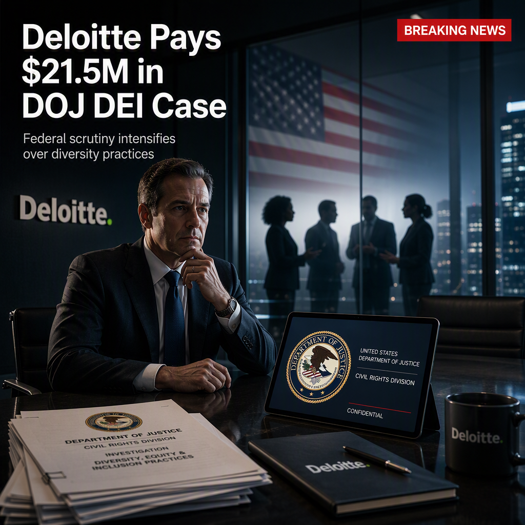 Deloitte Settles DOJ Probe, Pays $21.5 Million Over Alleged DEI-Related Discrimination in Federal Contracts