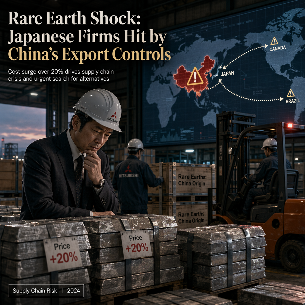 Japanese Firms Face Over 20% Surge in Rare-Earth Costs Amid China Export Controls