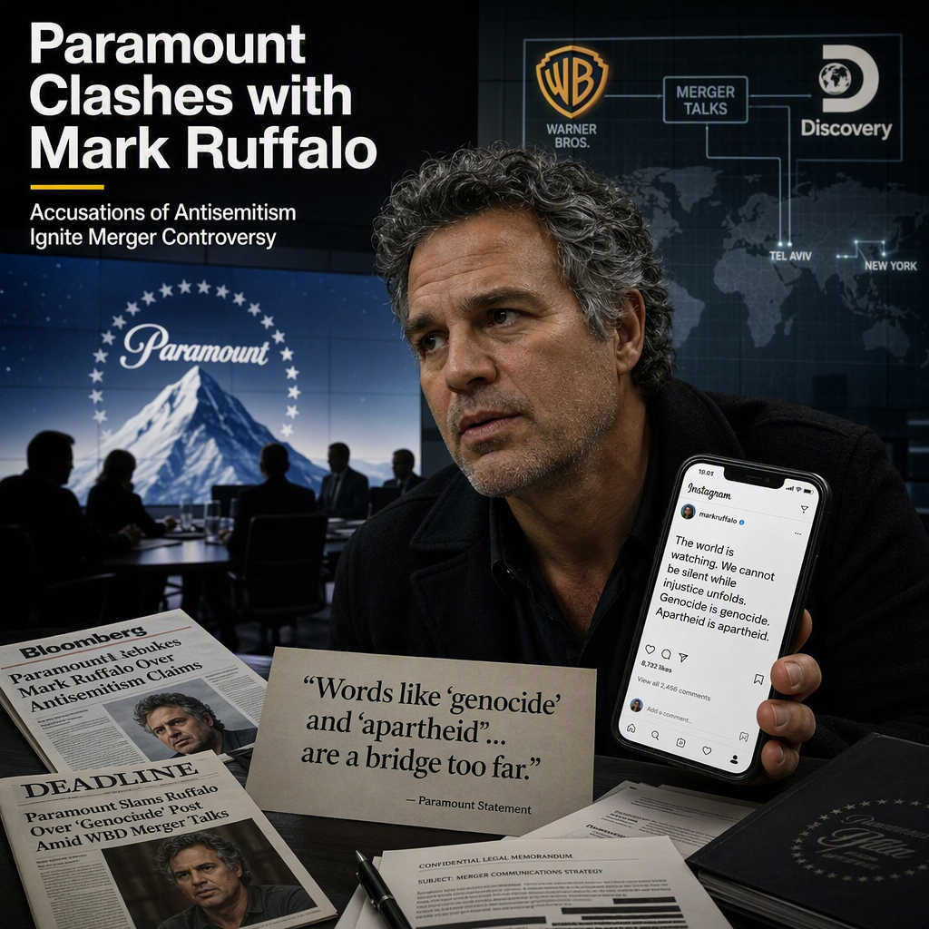 Paramount Rebukes Mark Ruffalo Over Antisemitism Claims Amid Warner Bros. Discovery Merger Dispute
