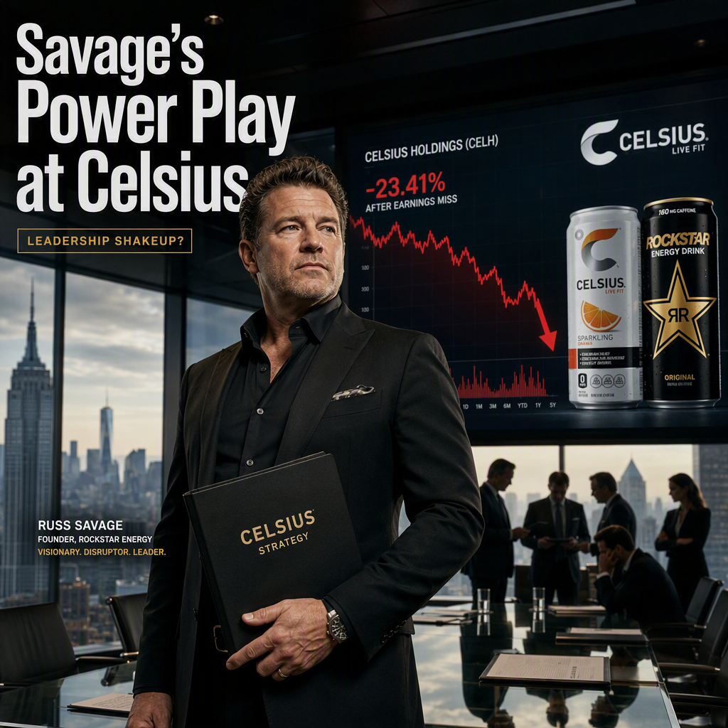 Rockstar Energy Founder Russ Savage Seeks Celsius CEO Role After Earnings Miss and Share Plunge