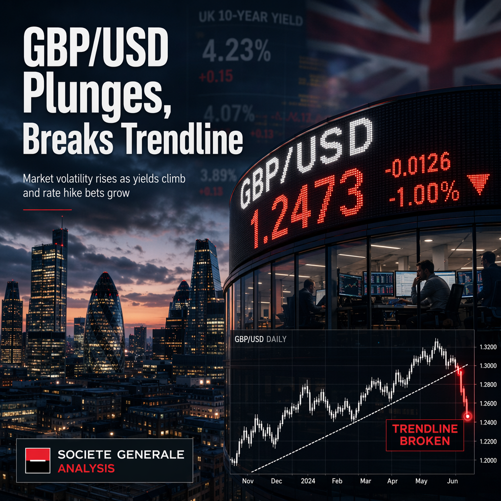 GBP/USD Breaks Key Trendline, Extends Losses Amid Market Pressure